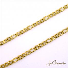 Retiazka 4(6)x3mm CHIRURGICKÁ OCEĽ zlatá - 0,5m (chr021g)